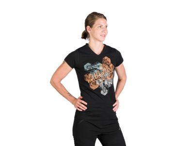 T-shirt damski Northfinder SHERRY w kolorze czarnym