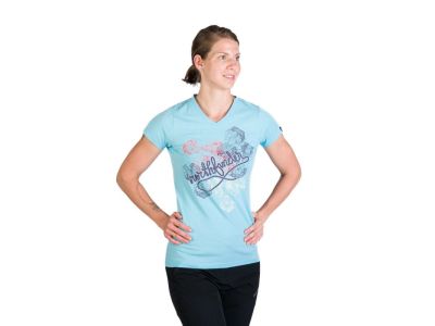 T-shirt damski Northfinder SHERRY w kolorze jasnoniebieskim
