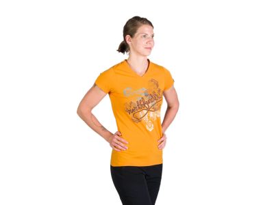 T-shirt damski Northfinder SHERRY w kolorze jasnopomarańczowym