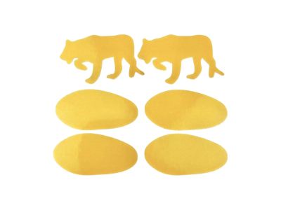 Reflektierende Aufkleber von ShamanRacing, Tiger, 6er-Set, gelb