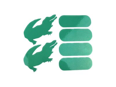 Reflektierende Aufkleber von ShamanRacing, Krokodil, 6er-Set, grün