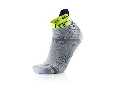 Sidas Run Feel socks, grey/yellow