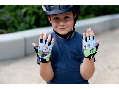 Rascal children&#39;s gloves, green/blue