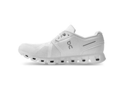 On Cloud 5 shoes, all white