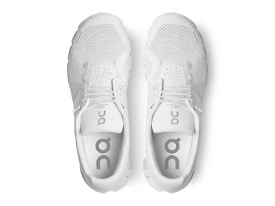 On Cloud 5 shoes, all white