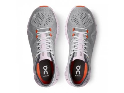 On Cloud X women&#39;s shoes, alloy/lily