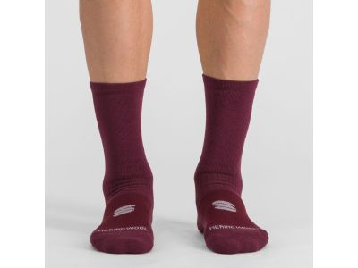 Sportful MERINO WOOL 18 socks, burgundy/black