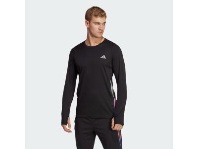 Adidas RUN ICONS 3-STRIPES póló, fekete