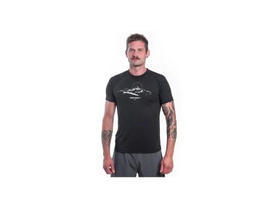 Sensor Coolmax Tech Mountains tričko, čierna