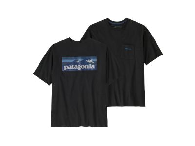 Patagonia Boardshort Logo Pocket Responsibili-T-Shirt, tintenschwarz
