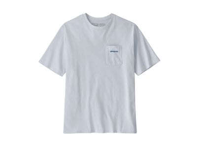 Tricou Patagonia Boardshort Logo Pocket Responsibili, alb
