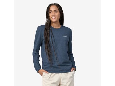 Patagonia Long-Sleeved P-6 Logo Responsibili-Tee women's t-shirt, belay blue