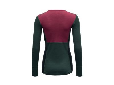Tricou de damă Devold LAUPAREN MERINO 190, sfeclă roșie/Woods/Tricou