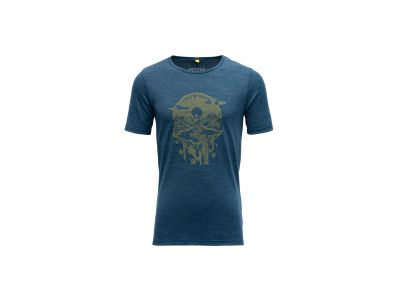 Devold TROLLVASS MERINO Kinder-T-Shirt, Flut