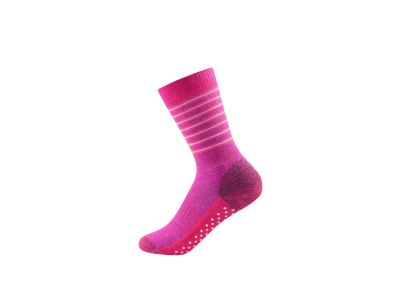 Devold MULTI MERINO NO-SLIP detské ponožky, fuchsia stripe