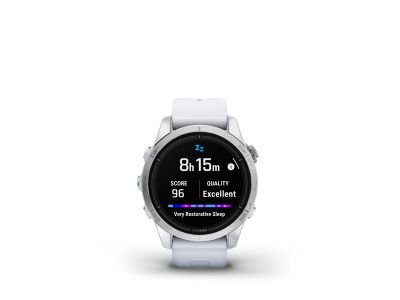 Ceas GPS Garmin epix Pro (g2), 42 mm, argintiu/piatră albă