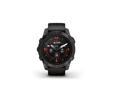 Garmin epix Pro (g2) Sapphire, 47mm hodinky, Carbon Gray DLC Titanium, Black band