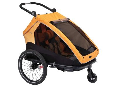 XLC DUOs BS-C10 dvoumístný dětský vozík, marigold/anthrazit
