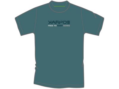 Karpos Val Federia póló, kék-zöld mintás 1