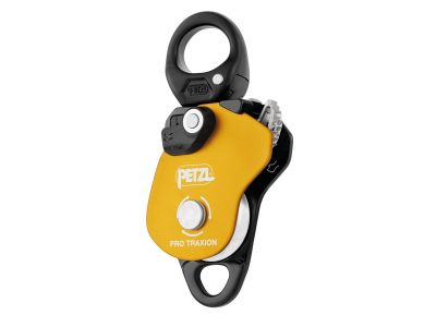 Petzl PRO TRAXION durable pulley with blocker and swivel hinge