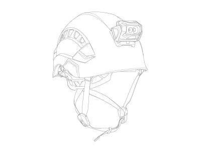 Petzl SLOT-Adapter zur Befestigung der ARIA-Stirnlampe am Helm