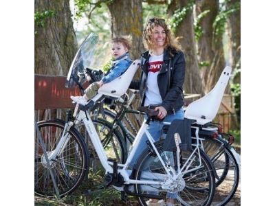 Urban Iki predná sedačka na bicykel s adaptérom, Bincho Čierna/Shinju Biela