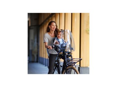 Scaun față de bicicletă Urban Iki cu adaptor, bincho negru/kurumi maro