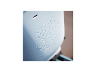 Urban Iki Front bicycle seat with adapter, aotake mint blue/shinju white