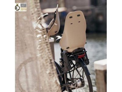 Scaun spate Urban Iki pentru bicicleta cu adaptor pentru suport, Bincho Black/Inaho Beige