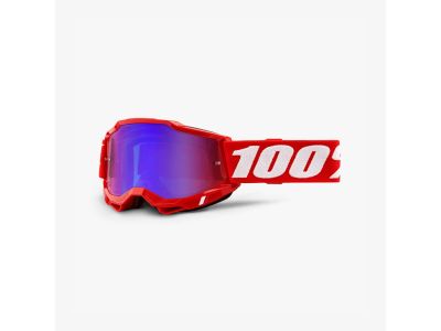 100% Accuri 2 zjazdové okuliare Red / Mirror Red-Blue Lens