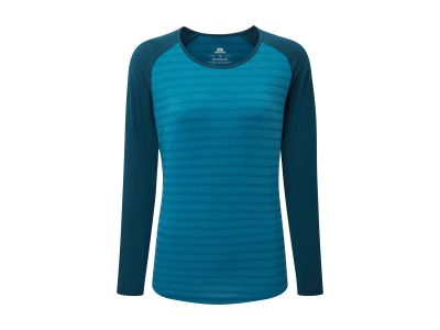 Mountain Equipment Redline Langarm-Damen-T-Shirt, Altblau gestreift/Majolika