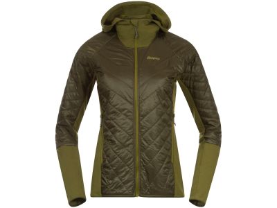 Bergans of Norway Cecilie Light Insulated Hybrid Women&amp;#39;s Jacket, Dark Olive Green/Trail Green