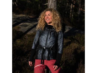 Jachetă pentru femei Bergans of Norway Cecilie Light Insulated Hybrid, solid gri închis/negru