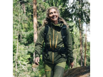 Jachetă pentru femei Bergans of Norway Cecilie Mtn Softshell, verde măsline închis/verde Trail