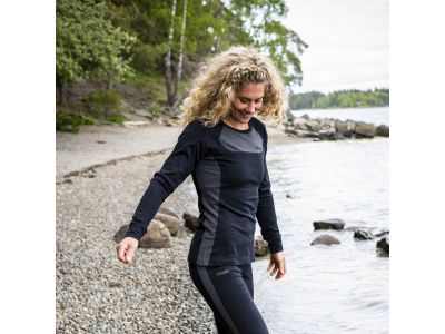 Bergans of Norway Cecilie Wool dámské triko, Black / Solid Charcoal