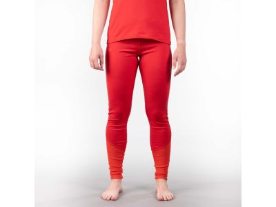 Bergans Cecilie Wool Damen-Leggings, Red Leaf/Energy Red