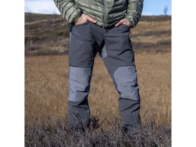 Pantaloni hibridi Bergans of Norway Fjorda Trekking, cărbune solid/gri închis solid