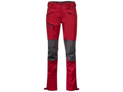 Bergans Fjorda Trekking Hybrid dámske nohavice, Red/Solid Dark Grey