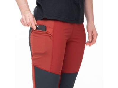 Pantaloni de damă Bergans of Norway Fløyen V2, roșu Chianti