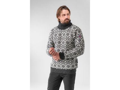 Devold HODDEVIK WOOL sweater, Anthracite/Offwhite