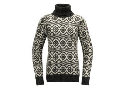 Devold HODDEVIK WOOL sveter, Anthracite/Offwhite