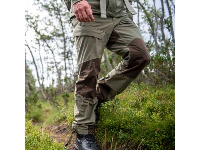 Bergans Hogna V2 2L nohavice, Green Mud/Dark Wood Brown