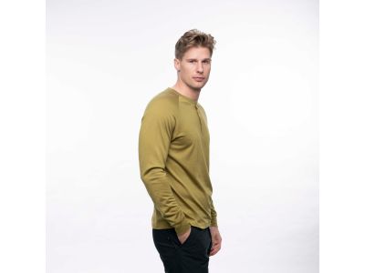 T-shirt Bergans Lysebu Wool Henley, olive green