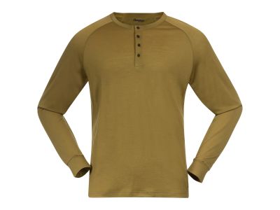 Bergans Lysebu Wool Henley T-Shirt, Olivgrün
