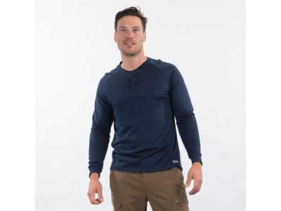 Bergans Lysebu Wool Henley T-shirt, Navy Blue