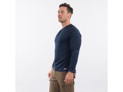 Tricou Bergans Lysebu Wool Henley, Bleumarin