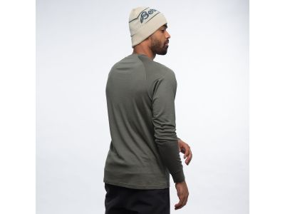 Bergans Lysebu Wool Henley T-shirt, Green Mud