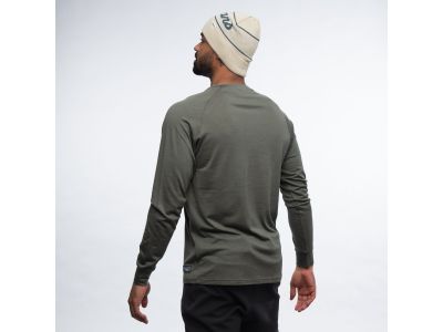 Bergans Lysebu Wool Henley tričko, Green Mud