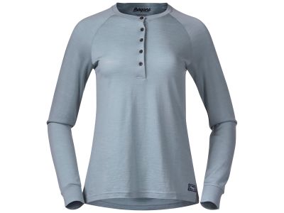 T-shirt damski Bergans Lysebu Wool W Henley, niebieski Husky