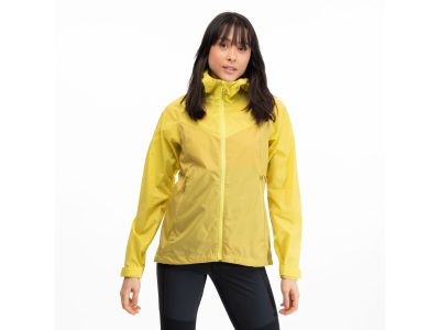 Bergans Microlight W women&#39;s jacket, Light Olive Green/Pineapple